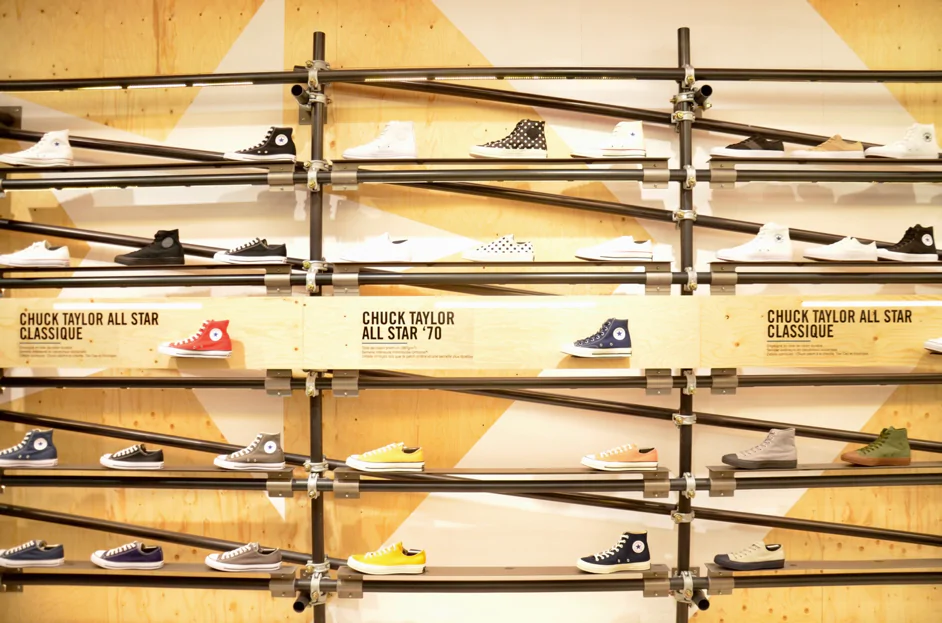 Visual Merchandising de la collection Chuck Taylor de Converse